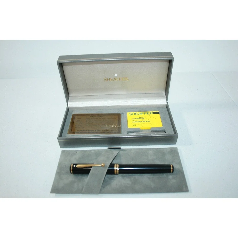 Vintage Sheaffer White Dot Black 18K 750 NiB Connaisseur Fountain Pen W/ Box